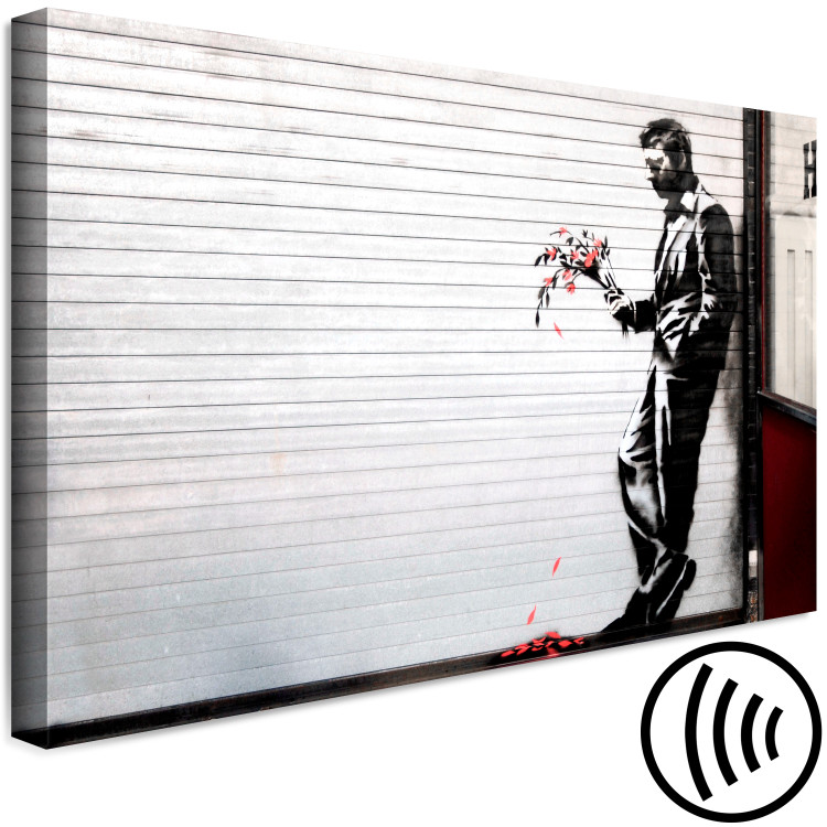 Canvas Smitten (1-piece) Wide - street art of a man on a wall 132467 additionalImage 6