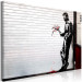 Canvas Smitten (1-piece) Wide - street art of a man on a wall 132467 additionalThumb 2