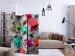 Folding Screen Metal Colors (3-piece) - composition with abstract architecture 132667 additionalThumb 4