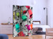Folding Screen Metal Colors (3-piece) - composition with abstract architecture 132667 additionalThumb 2