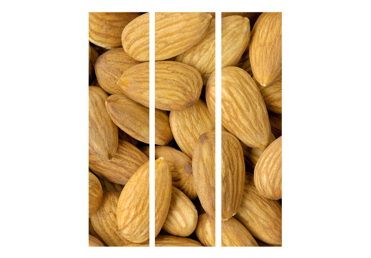Room Divider Tasty Almonds (3-piece) - close-up of brown almonds 132767 additionalImage 3
