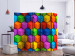 Folding Screen Rainbow Geometry II (5-piece) - colorful 3D geometric pattern 132867 additionalThumb 2