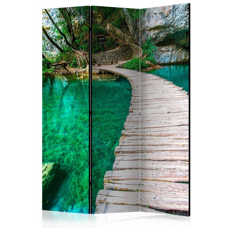 Folding Screen Plitvice Lakes National Park, Croatia - wooden bridge and water 133867