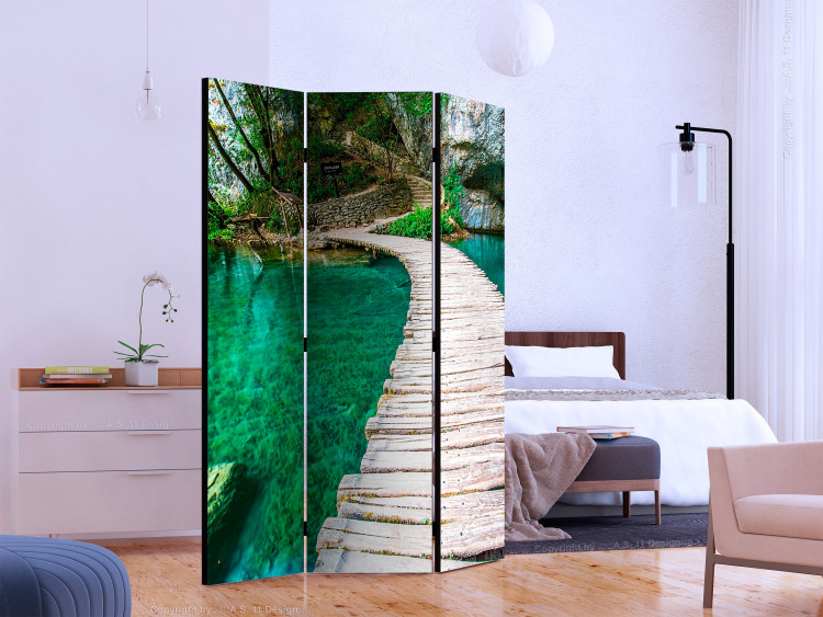 Folding Screen Plitvice Lakes National Park, Croatia - wooden bridge and water 133867 additionalImage 2