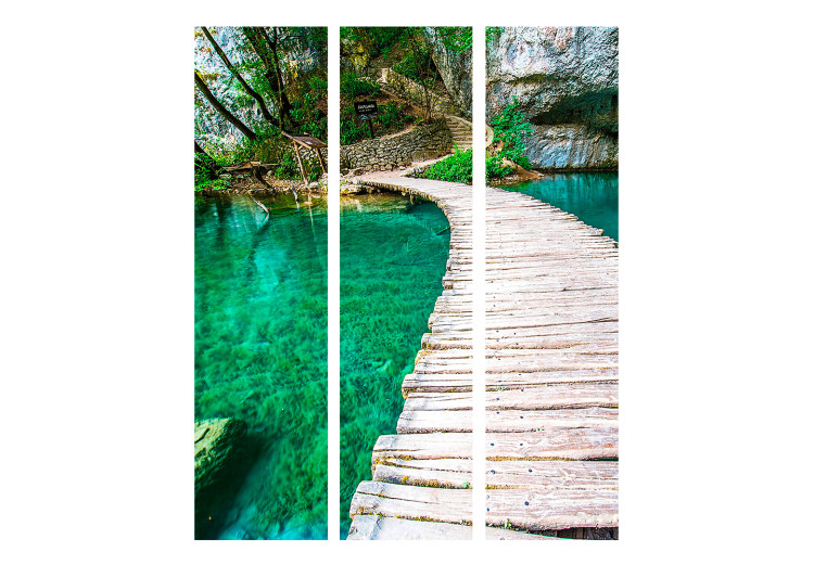 Folding Screen Plitvice Lakes National Park, Croatia - wooden bridge and water 133867 additionalImage 3