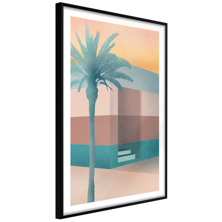 Poster Pastel Alley - tropical palm composition in pastel colors 135167 additionalImage 9