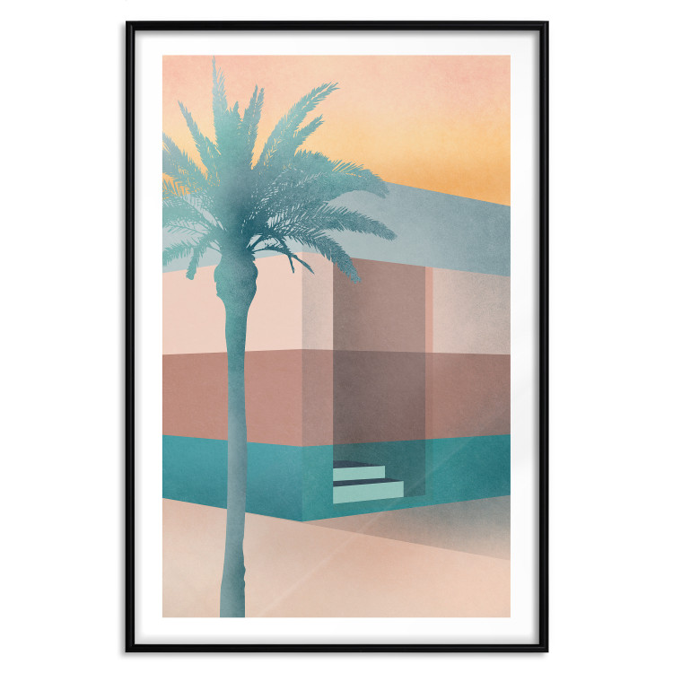 Poster Pastel Alley - tropical palm composition in pastel colors 135167 additionalImage 12
