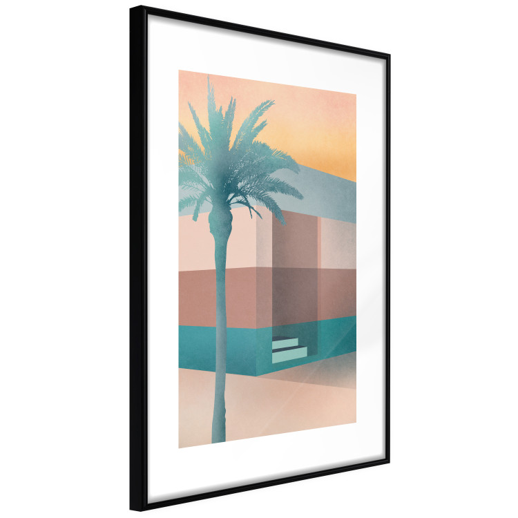 Poster Pastel Alley - tropical palm composition in pastel colors 135167 additionalImage 6