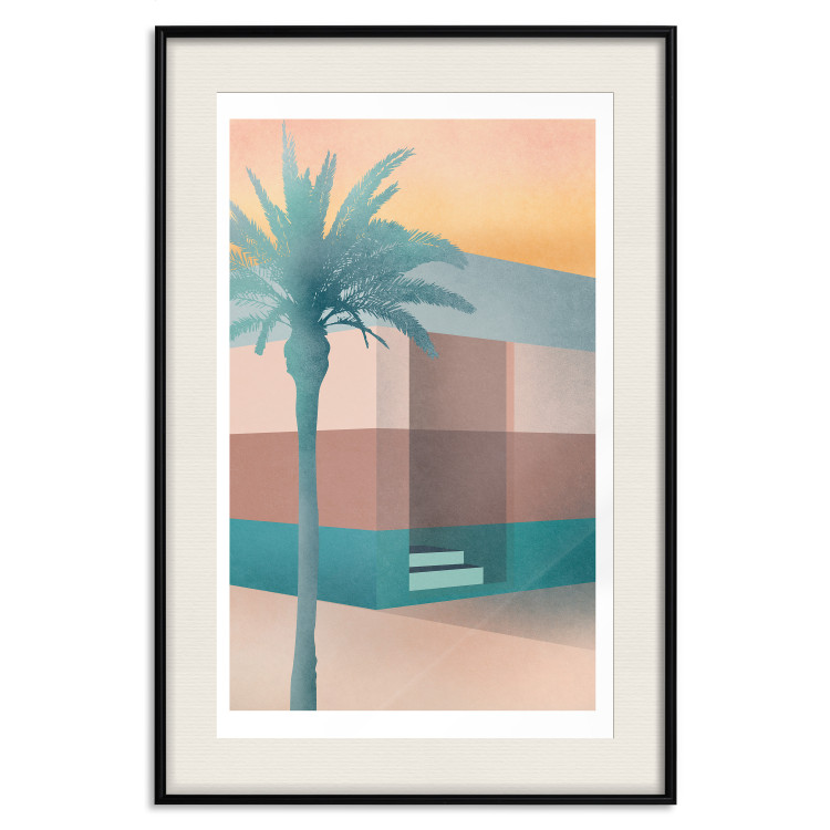 Poster Pastel Alley - tropical palm composition in pastel colors 135167 additionalImage 17