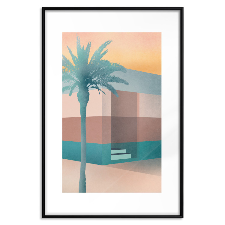 Poster Pastel Alley - tropical palm composition in pastel colors 135167 additionalImage 19