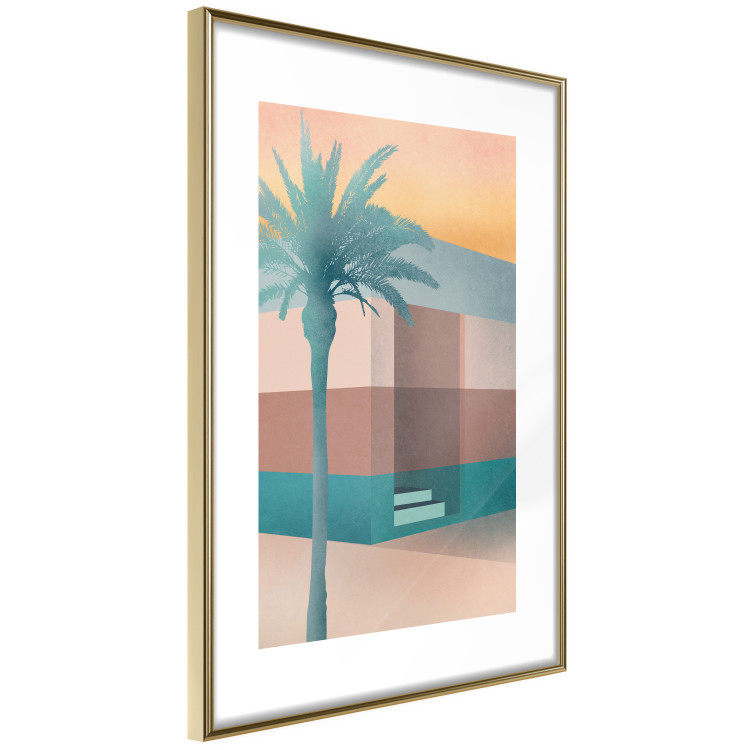 Poster Pastel Alley - tropical palm composition in pastel colors 135167 additionalImage 10
