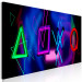 Canvas Print Flying Signs (1-piece) Narrow - futuristic colorful shapes 135467 additionalThumb 2