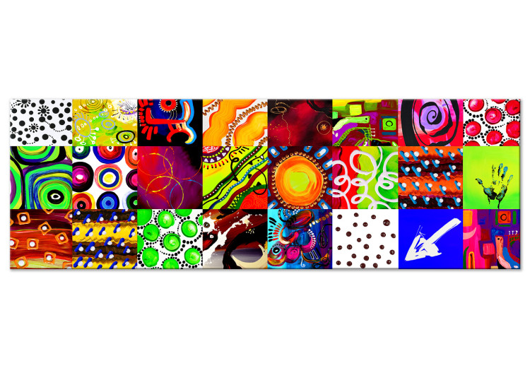 Canvas Print My Preschool (1-piece) Narrow - abstract patterns in squares 135667