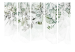 Room Separator Misty Nature - Green II (5-piece) - Delicate plants on white 136167 additionalThumb 3
