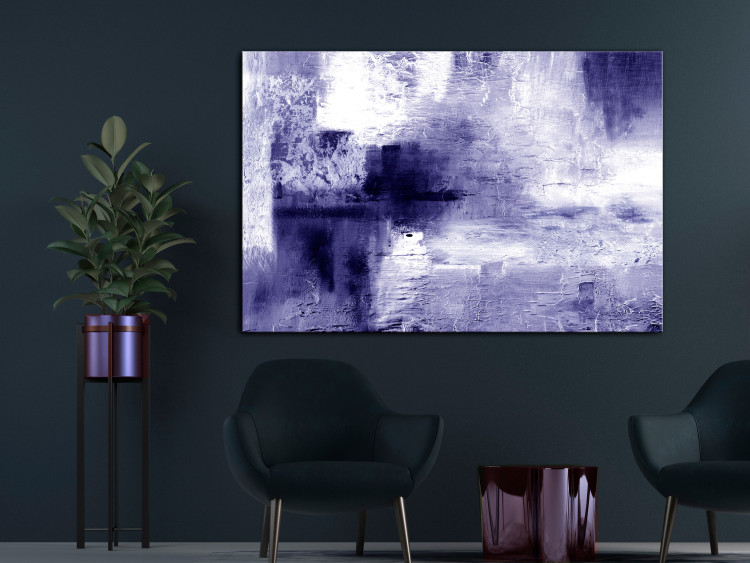 Canvas Art Print Purple Texture (1-piece) Wide - abstraction with white accent 138767 additionalImage 3
