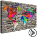Canvas Continents on Rocks (1-piece) Wide - colorful world map 142867 additionalThumb 6