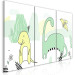 Canvas Print Charming Dinosaurs (3-piece) - illustration of animals for children 143667 additionalThumb 2