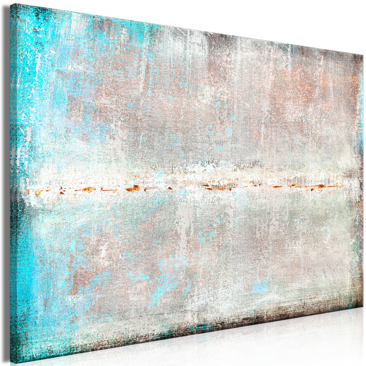 Canvas Print Abstraction (1-piece) - background with a touch of turquoise on concrete texture 143867 additionalImage 2