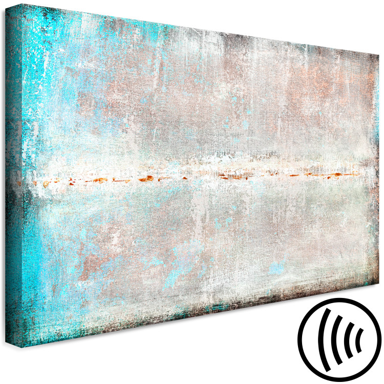 Canvas Print Abstraction (1-piece) - background with a touch of turquoise on concrete texture 143867 additionalImage 6