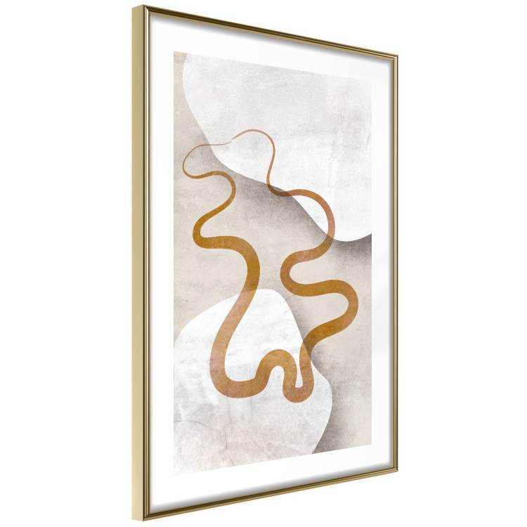 Poster Wavy Ribbon - Orange Shape on White and Beige Backgrounds 144767 additionalImage 22