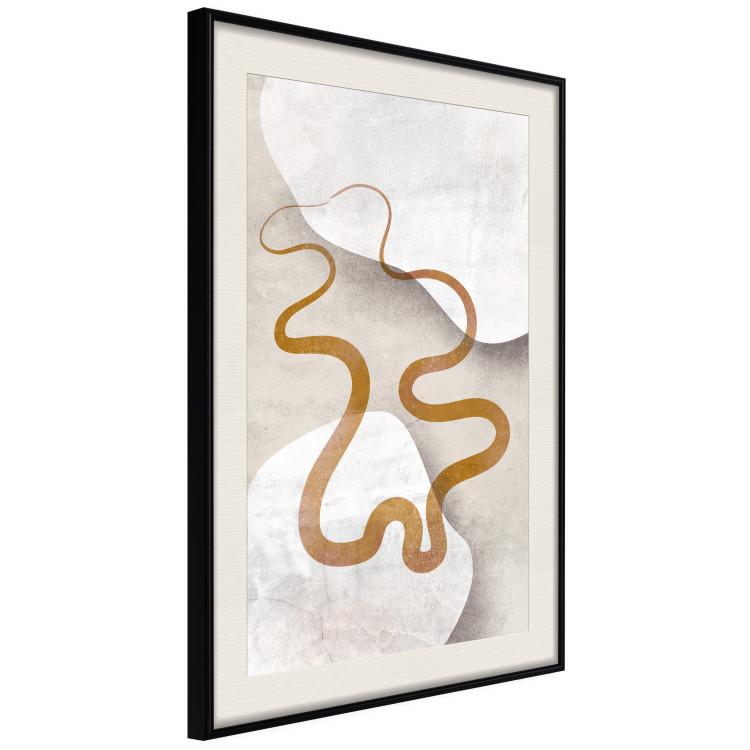 Poster Wavy Ribbon - Orange Shape on White and Beige Backgrounds 144767 additionalImage 6