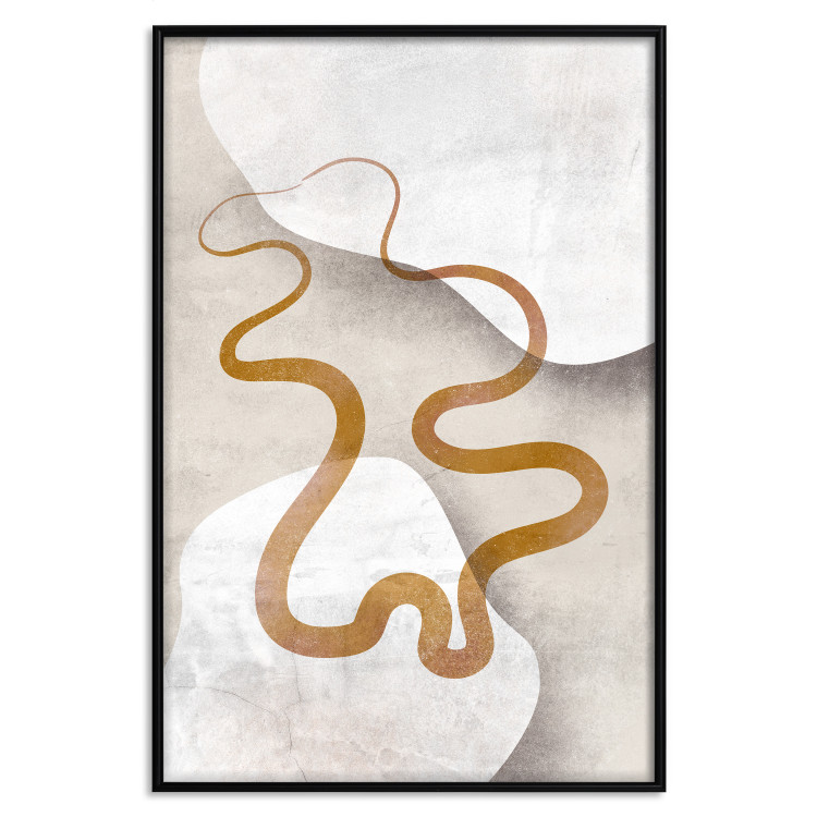 Poster Wavy Ribbon - Orange Shape on White and Beige Backgrounds 144767 additionalImage 19