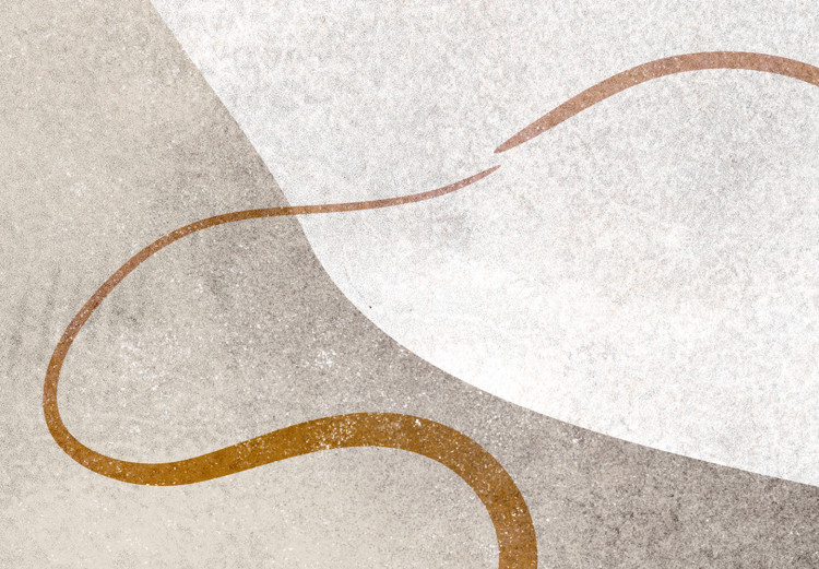 Poster Wavy Ribbon - Orange Shape on White and Beige Backgrounds 144767 additionalImage 5