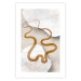 Poster Wavy Ribbon - Orange Shape on White and Beige Backgrounds 144767 additionalThumb 13