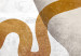 Poster Wavy Ribbon - Orange Shape on White and Beige Backgrounds 144767 additionalThumb 2