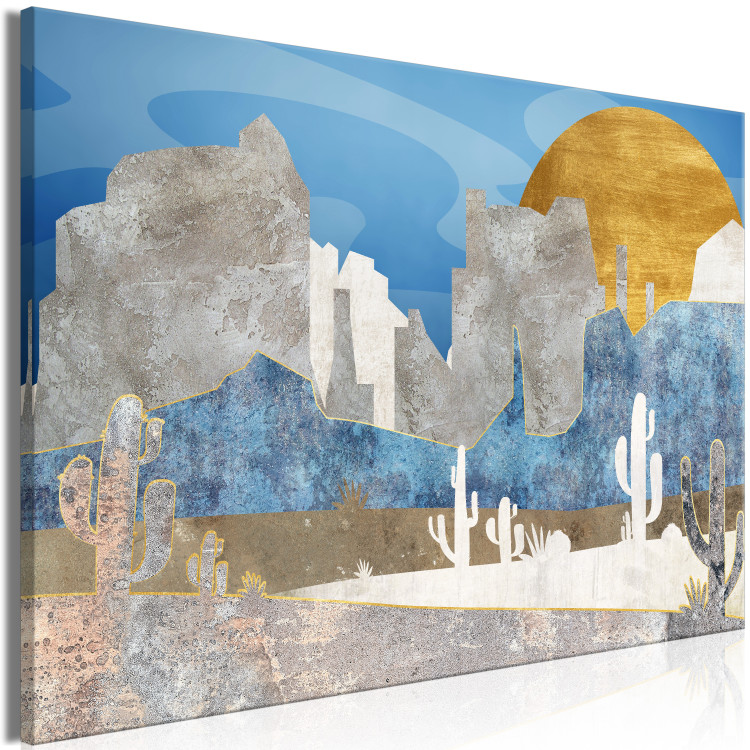 Canvas Print Wild Prairie (1-piece) - abstract landscape on a concrete background 145367 additionalImage 2