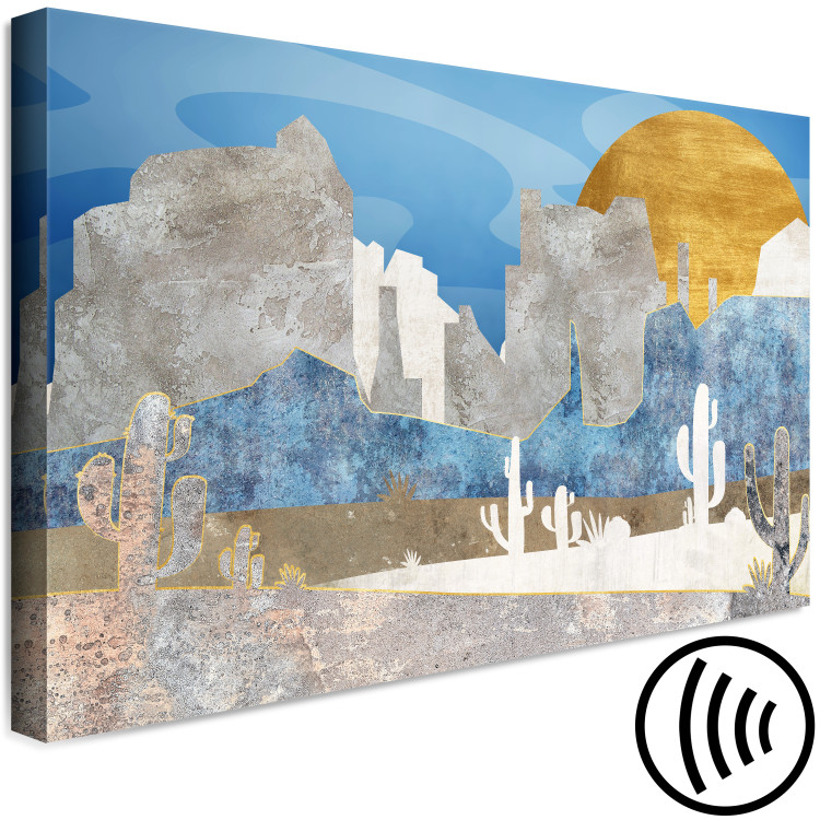 Canvas Print Wild Prairie (1-piece) - abstract landscape on a concrete background 145367 additionalImage 6