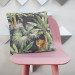 Decorative Microfiber Pillow In the jungle - palm trees, tiger and monkey on dark background cushions 146967 additionalThumb 3