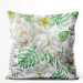 Decorative Velor Pillow A crisp spring - a subtle floral composition in the cottagecore style 147067