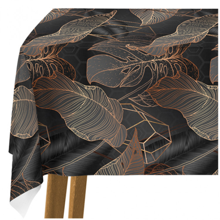Tablecloth Abstract leaves - an intriguing composition with a geometric motif 147167