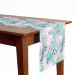 Table Runner Leaves - composition in shades of green and purple 147267 additionalThumb 5