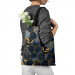 Shopping Bag Geometry and leaves - composition in shades of blue and gold 147467 additionalThumb 3