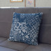 Decorative Microfiber Pillow Floral mosaic - composition in shades of blue and white cushions 147667 additionalThumb 4