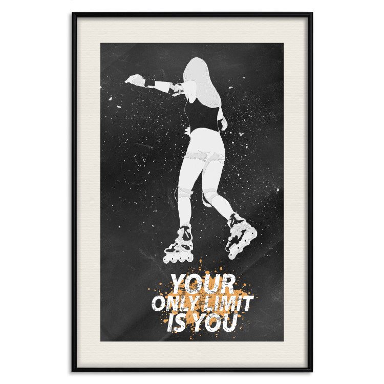 Wall Poster Teenager on Roller Skates - Girl With Roller Skates and Motivational Slogan 149267 additionalImage 26