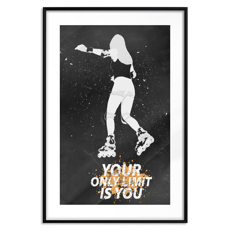 Wall Poster Teenager on Roller Skates - Girl With Roller Skates and Motivational Slogan 149267 additionalImage 24