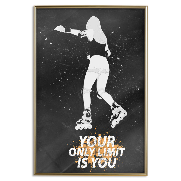 Wall Poster Teenager on Roller Skates - Girl With Roller Skates and Motivational Slogan 149267 additionalImage 23
