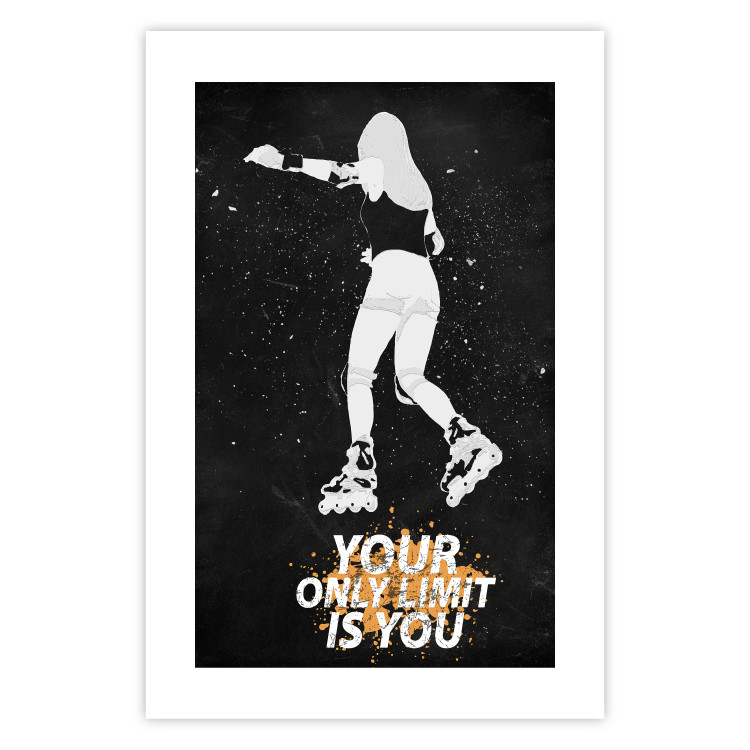 Wall Poster Teenager on Roller Skates - Girl With Roller Skates and Motivational Slogan 149267 additionalImage 20