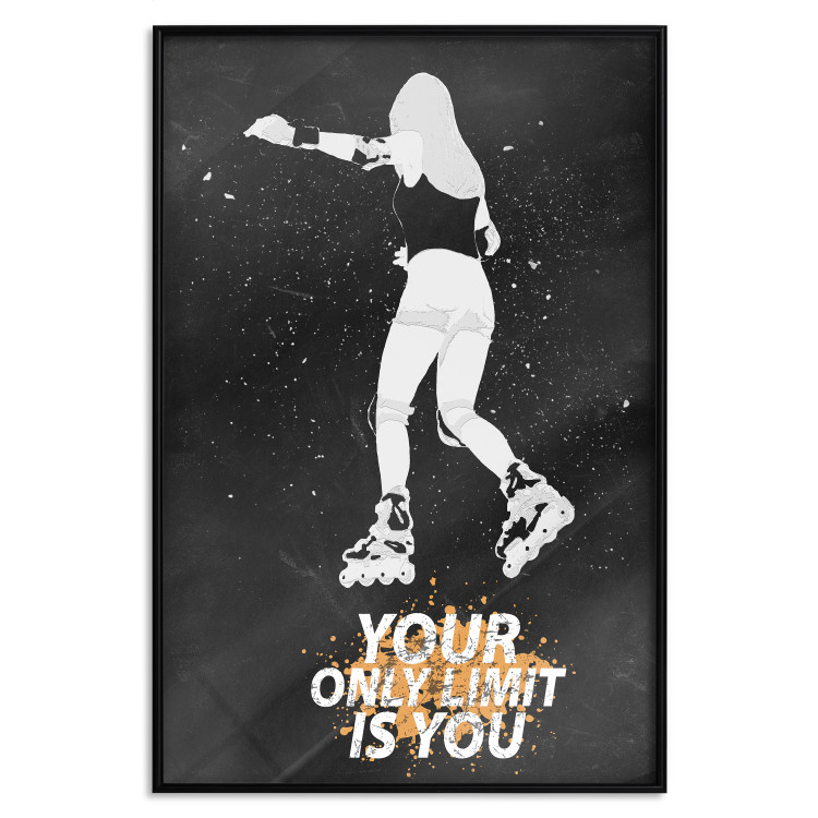 Wall Poster Teenager on Roller Skates - Girl With Roller Skates and Motivational Slogan 149267 additionalImage 21
