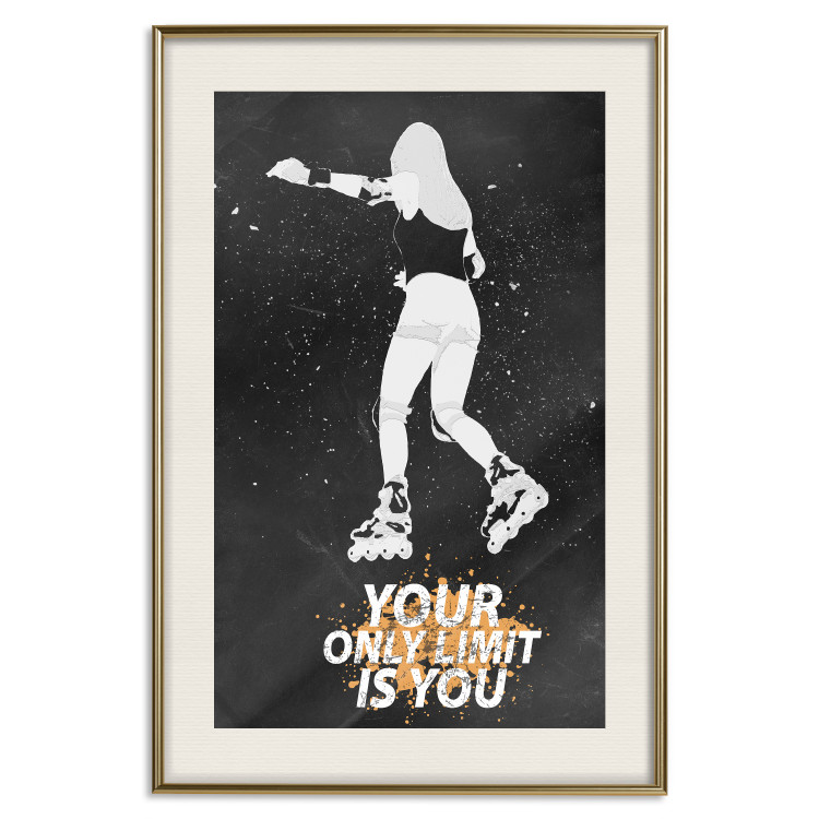 Wall Poster Teenager on Roller Skates - Girl With Roller Skates and Motivational Slogan 149267 additionalImage 27