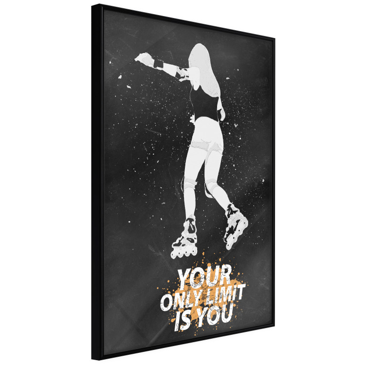 Wall Poster Teenager on Roller Skates - Girl With Roller Skates and Motivational Slogan 149267 additionalImage 5