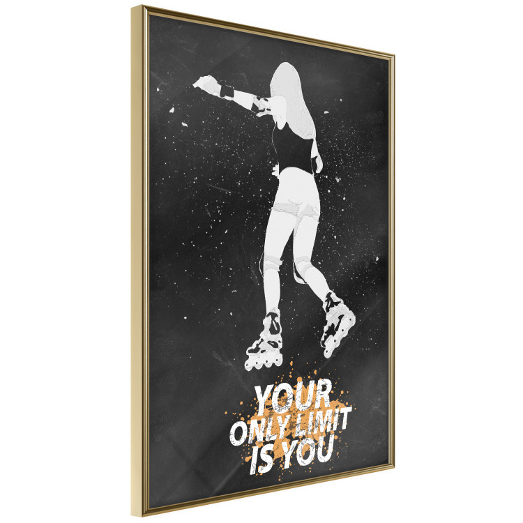Wall Poster Teenager on Roller Skates - Girl With Roller Skates and Motivational Slogan 149267 additionalImage 6