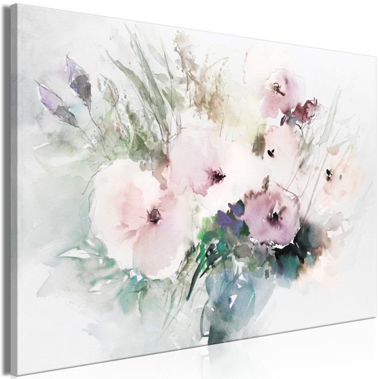 Canvas Art Print Bouquet of Flowers - Floral Composition Painted With Watercolor 149867 additionalImage 2