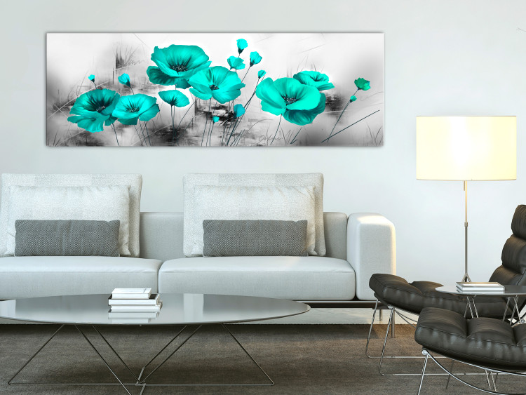 Canvas Art Print Turquoise Meadow (1 Part) Narrow 149967 additionalImage 3