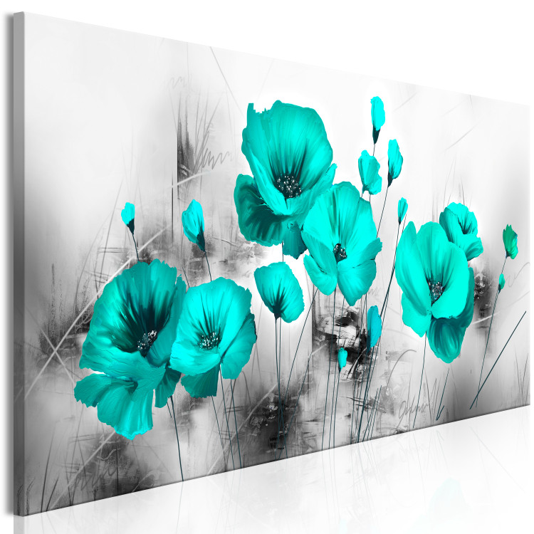 Canvas Art Print Turquoise Meadow (1 Part) Narrow 149967 additionalImage 2