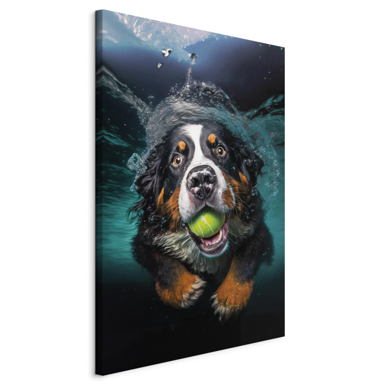Canvas AI Bernese Mountain Dog - Floating Animal With a Ball in Its Mouth - Vertical 150167 additionalImage 2
