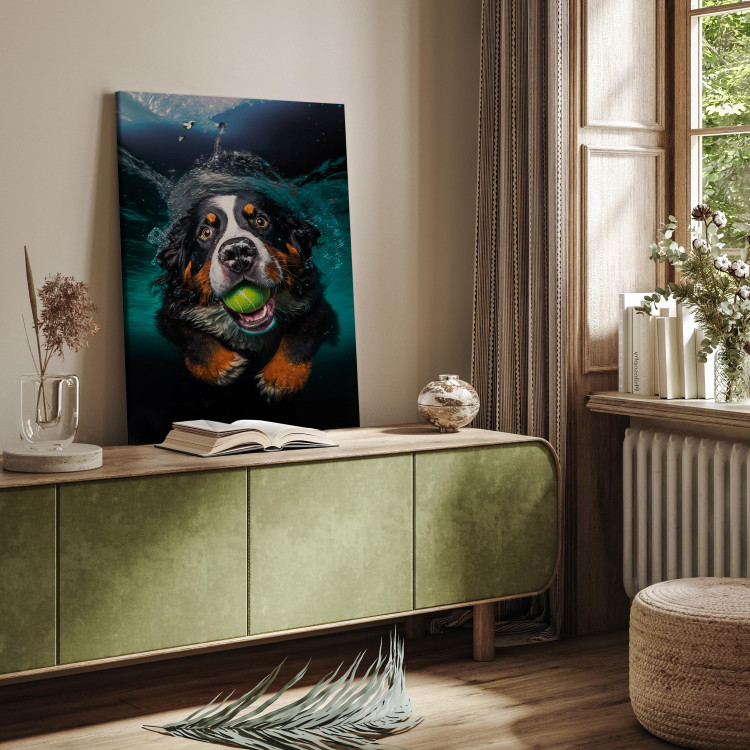 Canvas AI Bernese Mountain Dog - Floating Animal With a Ball in Its Mouth - Vertical 150167 additionalImage 5